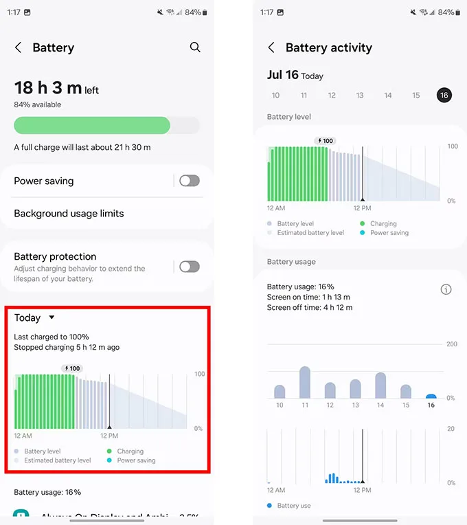 Xem mức sử dụng pin Samsung Galaxy Z Fold 6