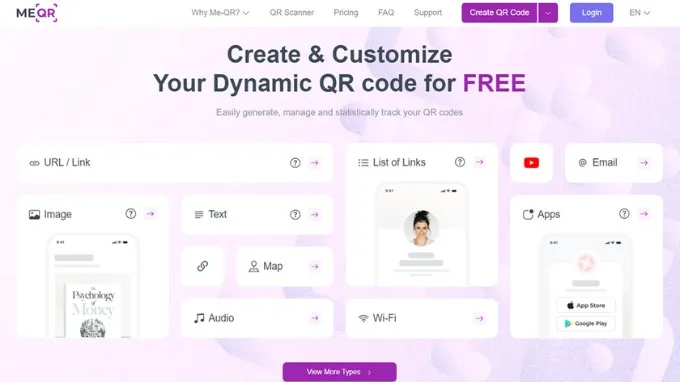 Tạo mã QR cho file tài liệu với me-qr.com
