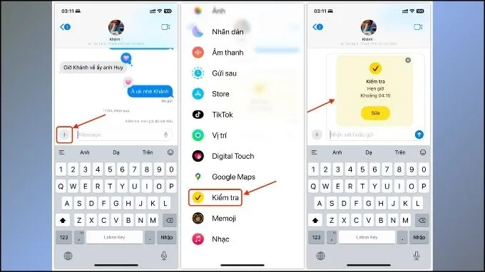 Tính năng Check in cập nhật hành trình an toàn