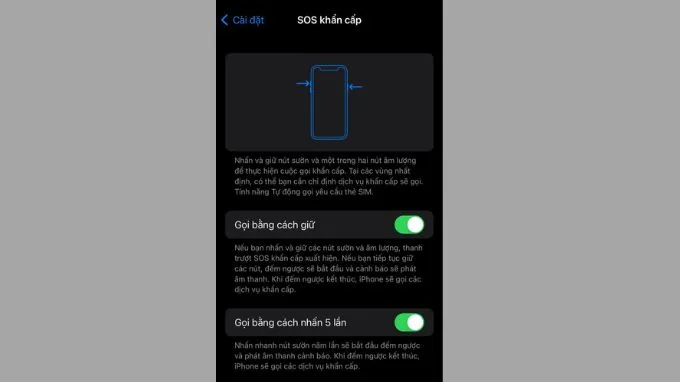 Cài đặt cuộc gọi khẩn cấp trên iPhone