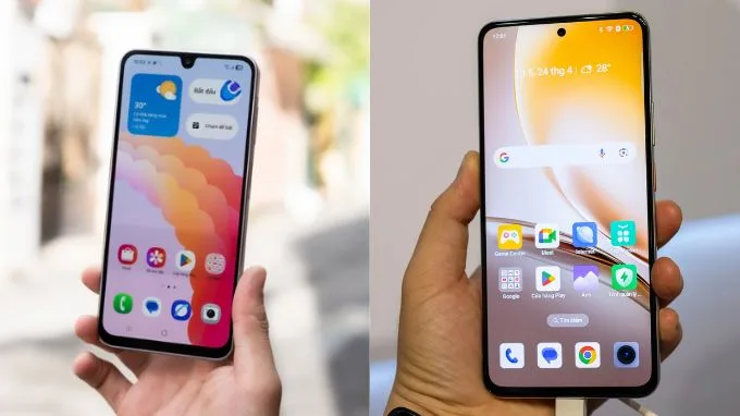 So sánh màn hình Samsung Galaxy A17 5G vs Realme 14 Pro 5G