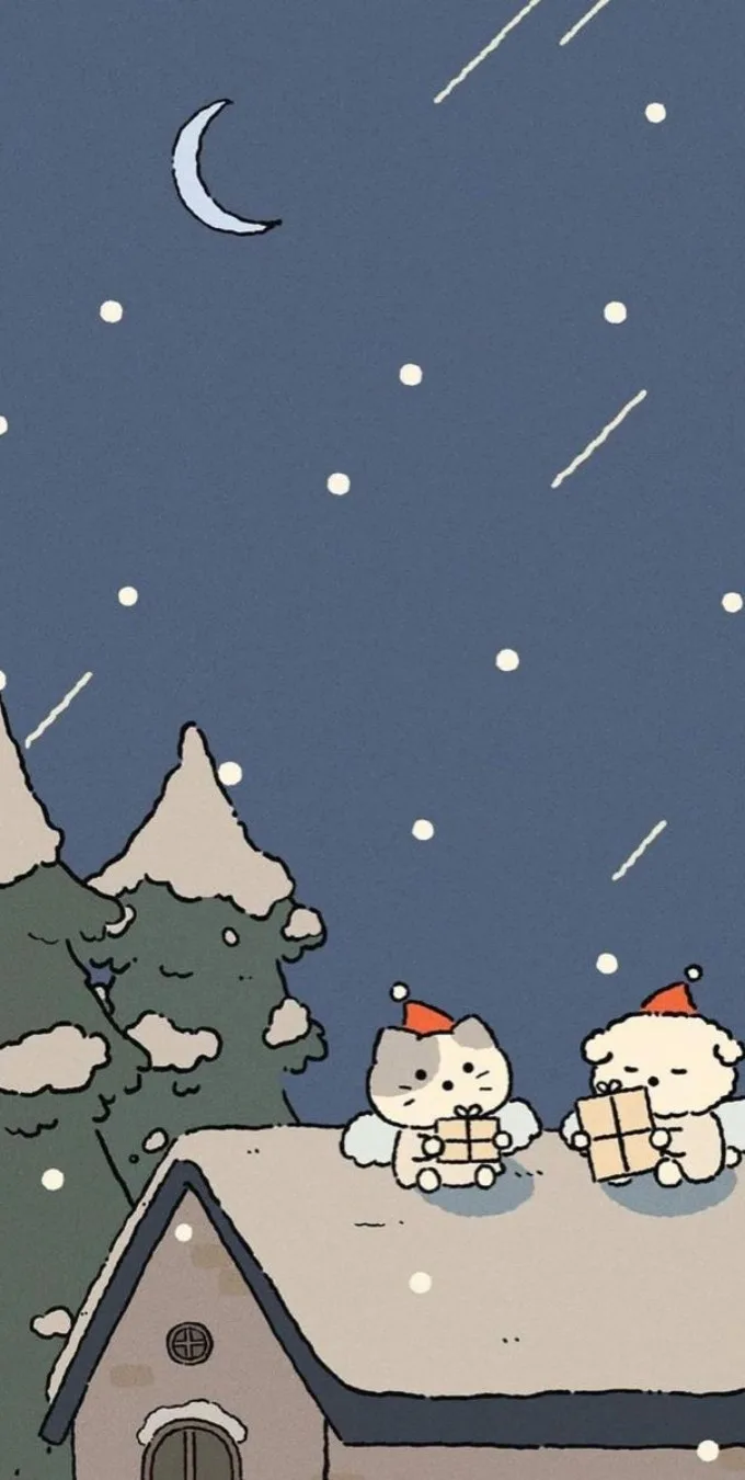 Hình nền Noel đáng yêu cho bạn nữ