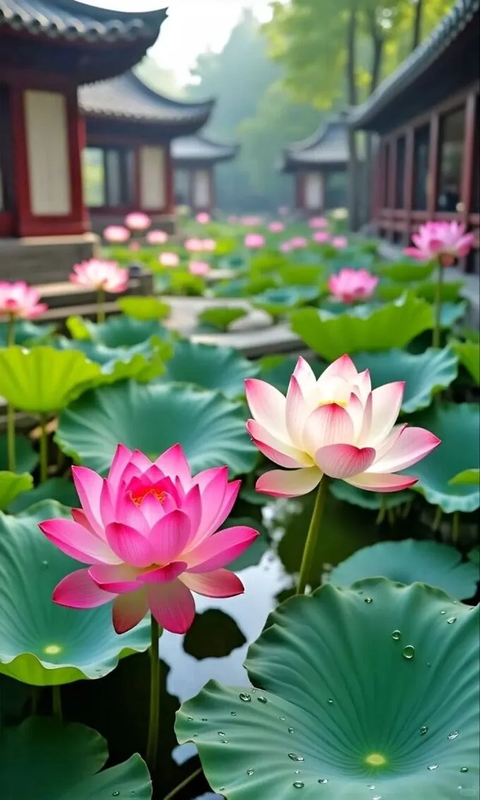 Hoa sen hồng là hình nền phổ biến trên điện thoại