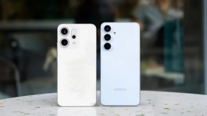 Thiết kế OPPO Reno 14 và Samsung S24 FE