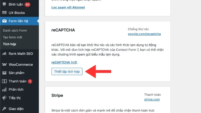 Tích hợp reCAPTCHA vào WordPress