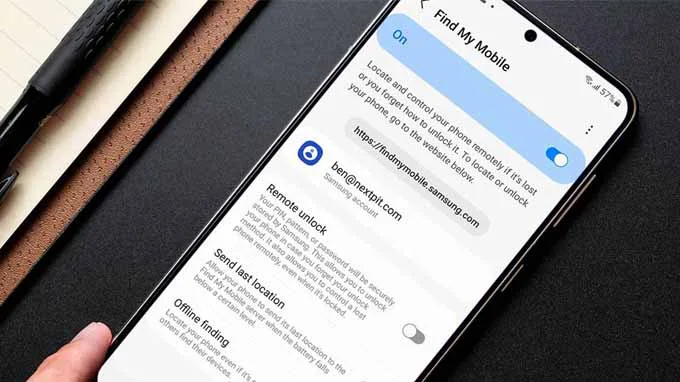 reset điện thoại Samsung bằng Samsung find my mobile