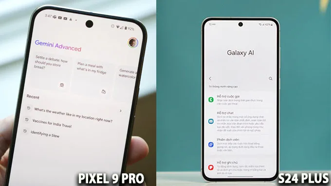 Nên mua Pixel 9 Pro cũ hay Galaxy S24 Plus cũ xét theo hiệu năng, tính năng