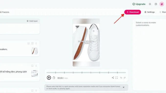 Cách xuất bản video bằng Fliki AI