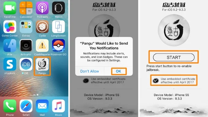 Jailbreak iPhone bằng ứng dụng Pangu