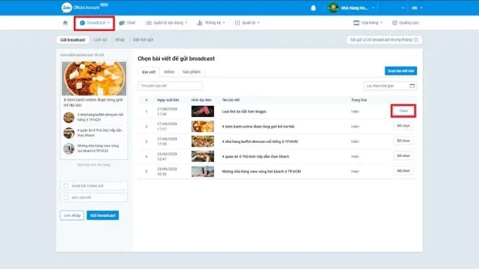 hẹn giờ gửi tin nhắn Zalo bằng Zalo OA