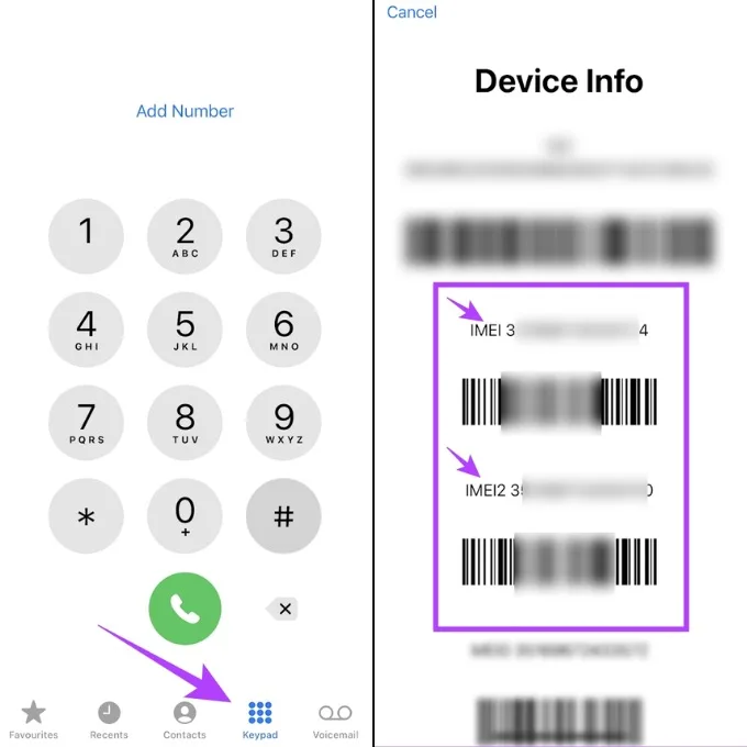 Tìm số IMEI iPhone bằng cú pháp *#06#
