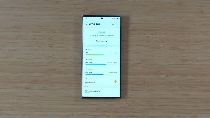 đánh giá One UI 8.5 trên Galaxy S23 Ultra Device Care