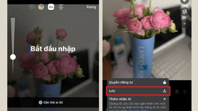 Cách thêm chữ lên ảnh trên iPhone bằng Facebook