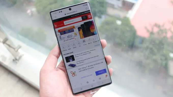 Galaxy NOte 10 Plus 5G sở hữu màn hình có kích thước lớn, mang đến trải nghiệm mượt mà