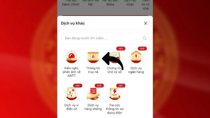 Cách tra cứu thông tin truy nã trên ứng dụng VNeID