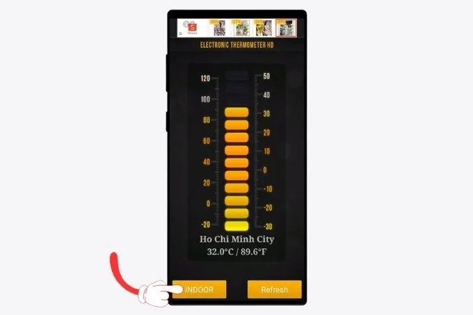 Cách đo nhiệt độ phòng bằng điện thoại