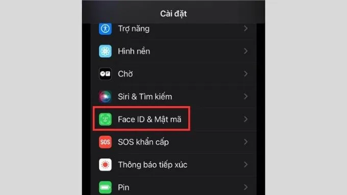 Khởi động lại Face ID