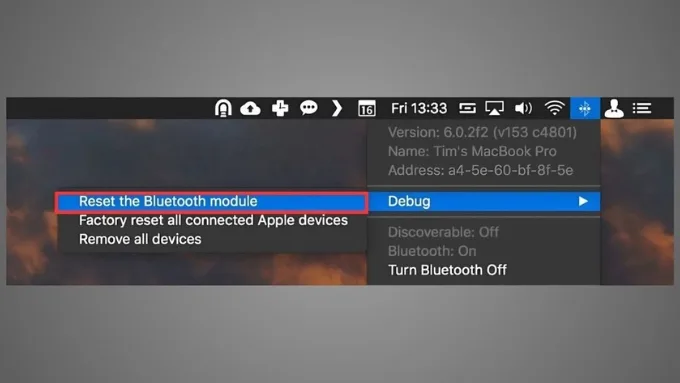 Reset lại Bluetooth