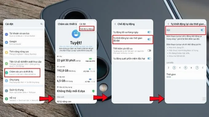 hẹn giờ tắt điện thoại Android