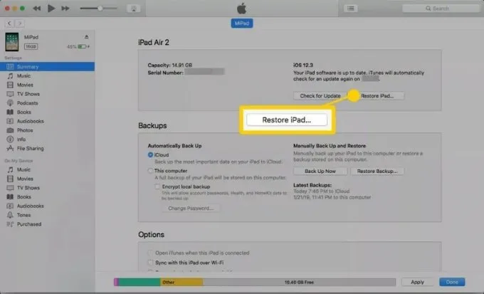 Cách mở iPad bị vô hiệu hóa không thể đồng bộ với iTunes