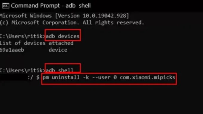 Nhập lệnh adb devices rồi nhấn Enter để kiểm tra kết nối