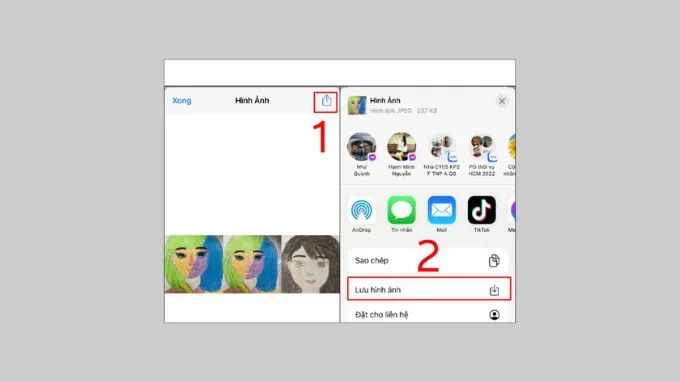 Bấm chọn Lưu hình ảnh để hoàn tất