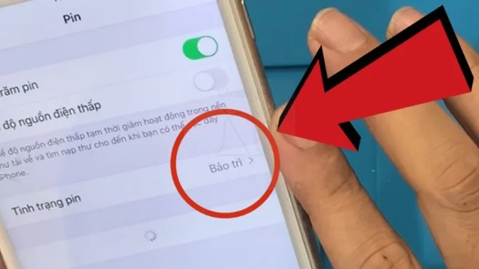 Thông báo hệ thống liên quan đến pin
