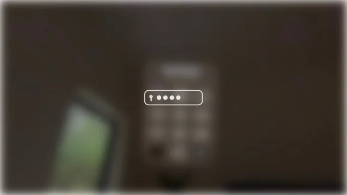 Chụp màn hình nhập mật khẩu trên Apple Vision Pro