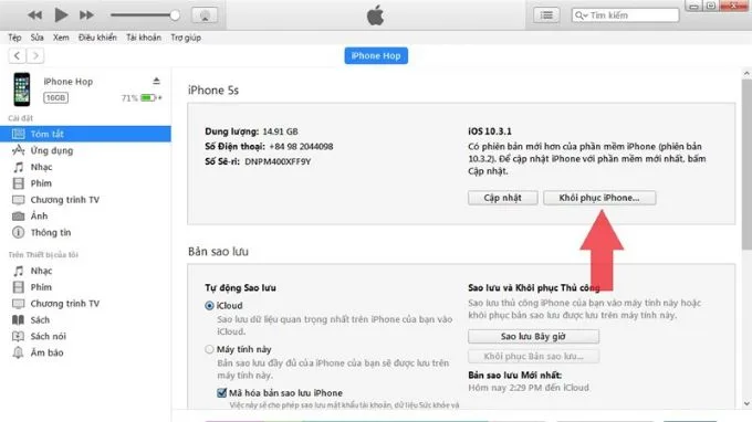 Cách khôi phục mật khẩu điện thoại iPhone bị quên