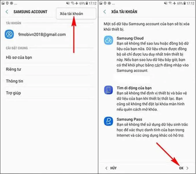 Hướng dẫn cách xóa tài khoản Samsung trên điện thoại