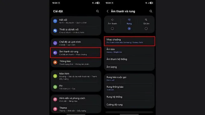 Thủ thuật đổi nhạc chuông trên Galaxy A36