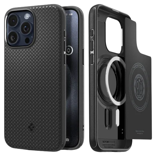 Ốp lưng Spigen Mag Armor Magfit iPhone 15 Pro Max Matte Black - hình ảnh sản phẩm