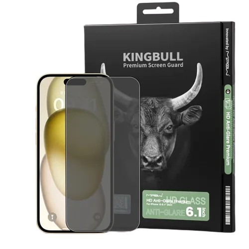 Kính cường lực chống chói Mipow Kingbull HD Anti-Glare Premium iPhone 15 - hình ảnh sản phẩm