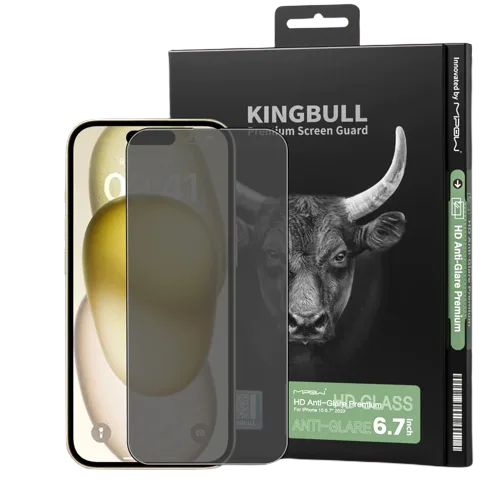Kính cường lực chống chói Mipow Kingbull HD Anti-Glare Premium iPhone 15 Plus - hình ảnh sản phẩm