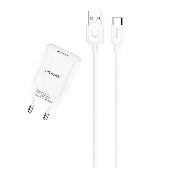 Bộ củ cáp sạc Usams T21 2.1A kèm cáp Lightning - hình ảnh sản phẩm