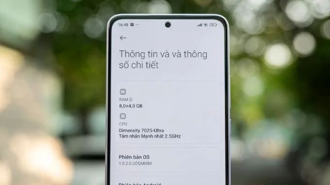 Cấu hình Xiaomi Redmi Note 14 5G 256GB Chính hãng được trang bị con chip Mediatek Dimensity 7025 Ultra