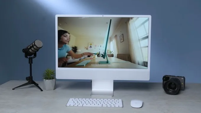 thiết kế iMac 24 2021 M1 8-Core CPU 8-Core GPU 8GB 256GB sang trọng, thanh lịch