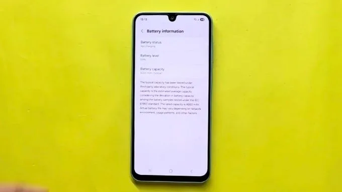 pin và sạc trên Samsung Galaxy A17 4G 128GB