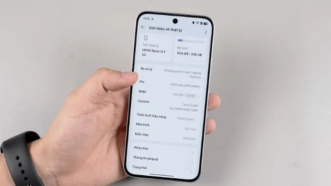 Hiệu năng OPPO Reno14 F 5G 256GB