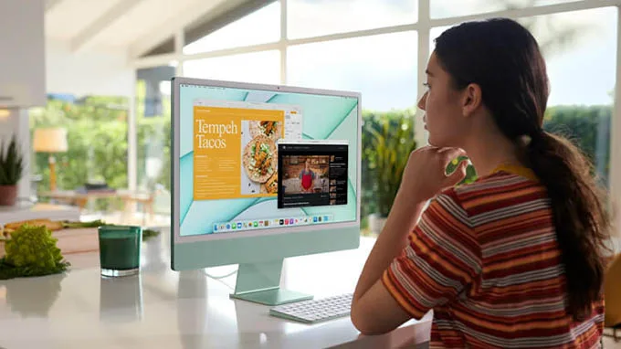 iMac 24inch 2021 M1 8GB 512GB có phụ kiện đi kèm rất đồng bộ