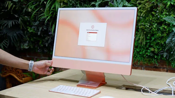 iMac 24inch 2021 M1 8GB 512GB có thiết kế thông minh, tiết kiệm không gian