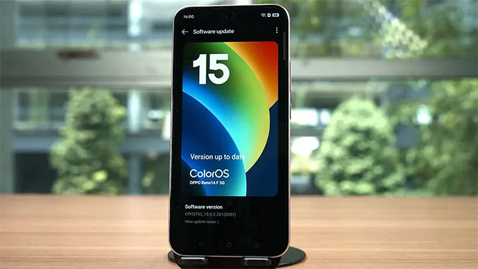 OPPO Reno14 F 512GB chạy hệ điều hành ColorOS dựa trên Android