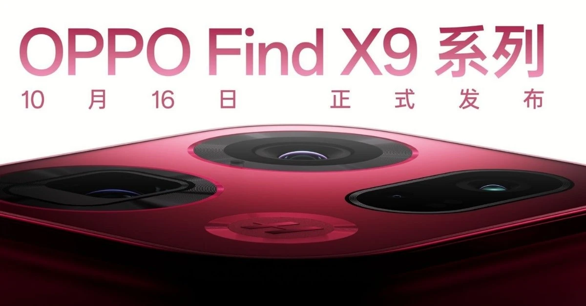 Thiết kế và thông số Oppo Find X9 được xác nhận, ra mắt vào ngày 16/10