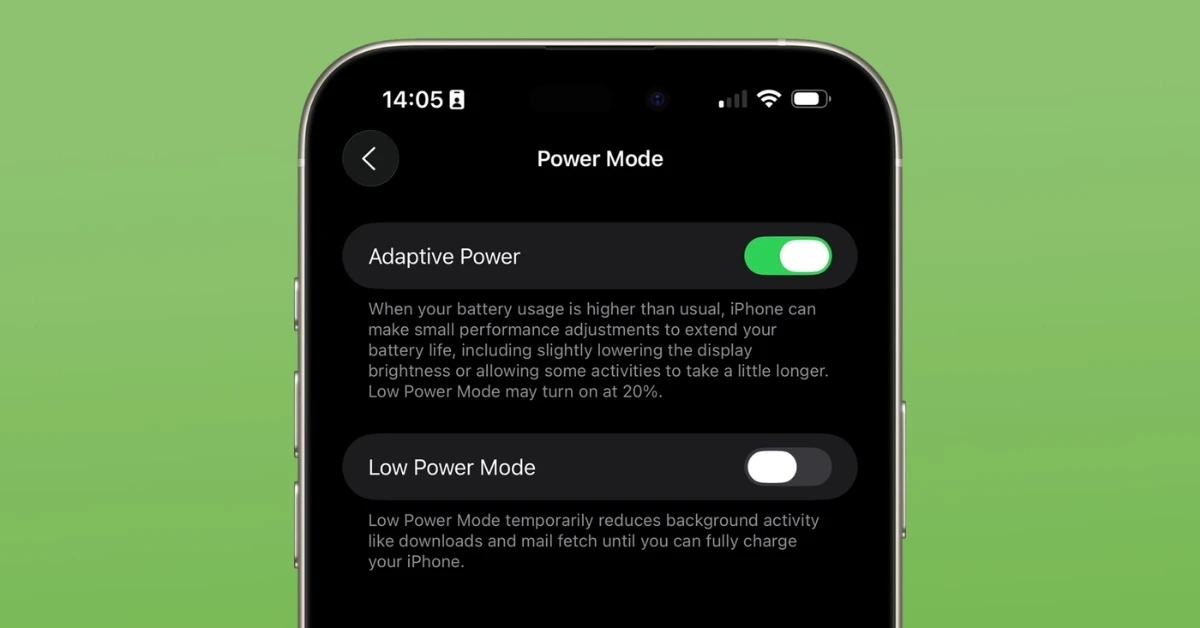 Hướng dẫn cách bật Adaptive Power trên iPhone giúp tiết kiệm pin thông minh