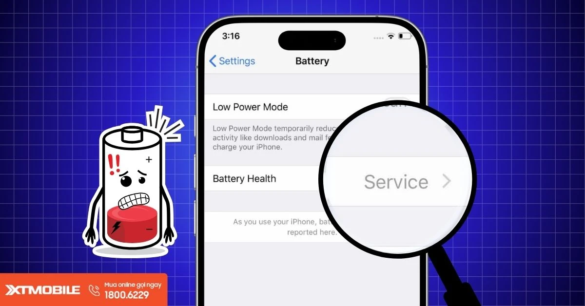 Pin dịch vụ trên iPhone là gì? Nguyên nhân và cách khắc phục