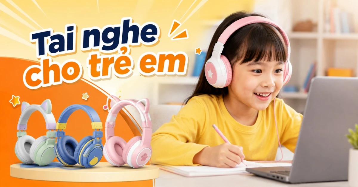 Tai nghe cho trẻ em học online: Cách lựa chọn thiết bị phù hợp, an toàn
