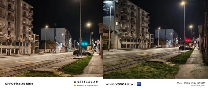 So sánh ảnh chụp thiếu sáng của camera chính OPPO Find X9 Ultra và Vivo X300 Ultra