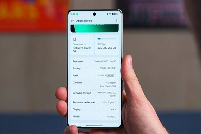 Sức mạnh cốt lõi của Realme P4 Power 5G đến từ bộ vi xử lý MediaTek Dimensity 7400 Ultra