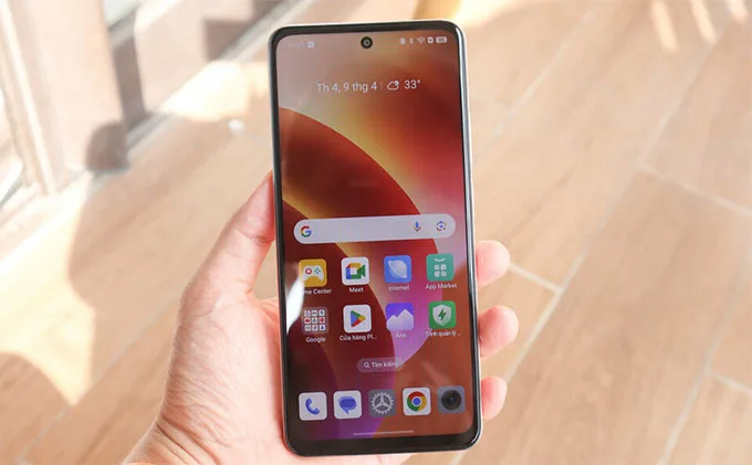 Mặt trước của Realme C75x sử dụng màn hình kích thước lớn 6.67 inch