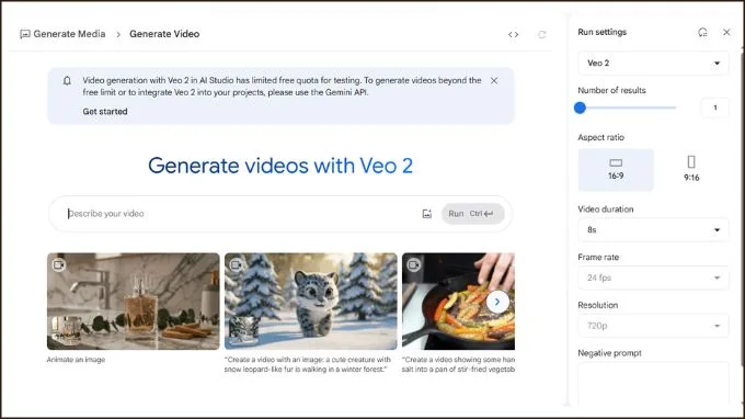 Tùy chỉnh video và tạo video AI bằng Veo